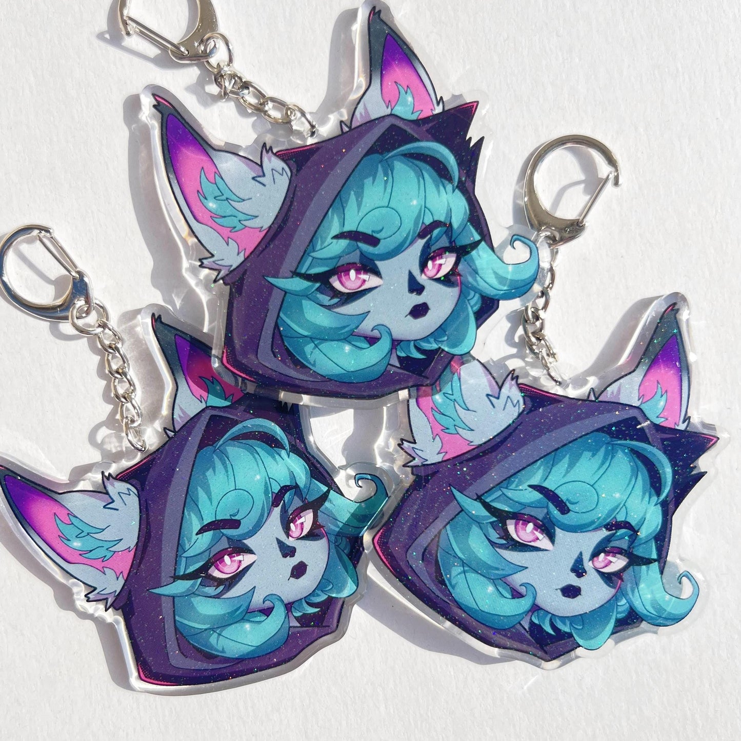 Vex Glitter Keychain