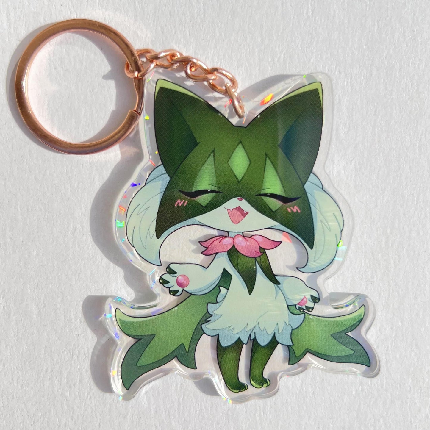 Meowscarada Holographic Keychain