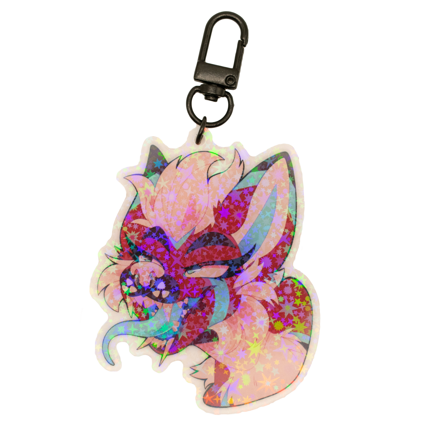 Akita Maw Holographic Keychain