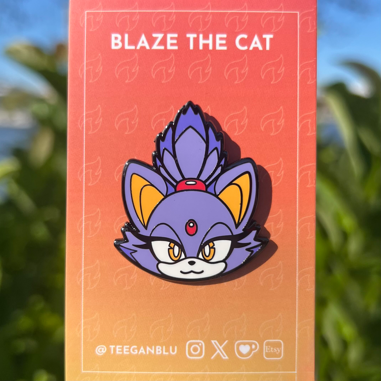Blaze the Cat Hard Enamel Pin