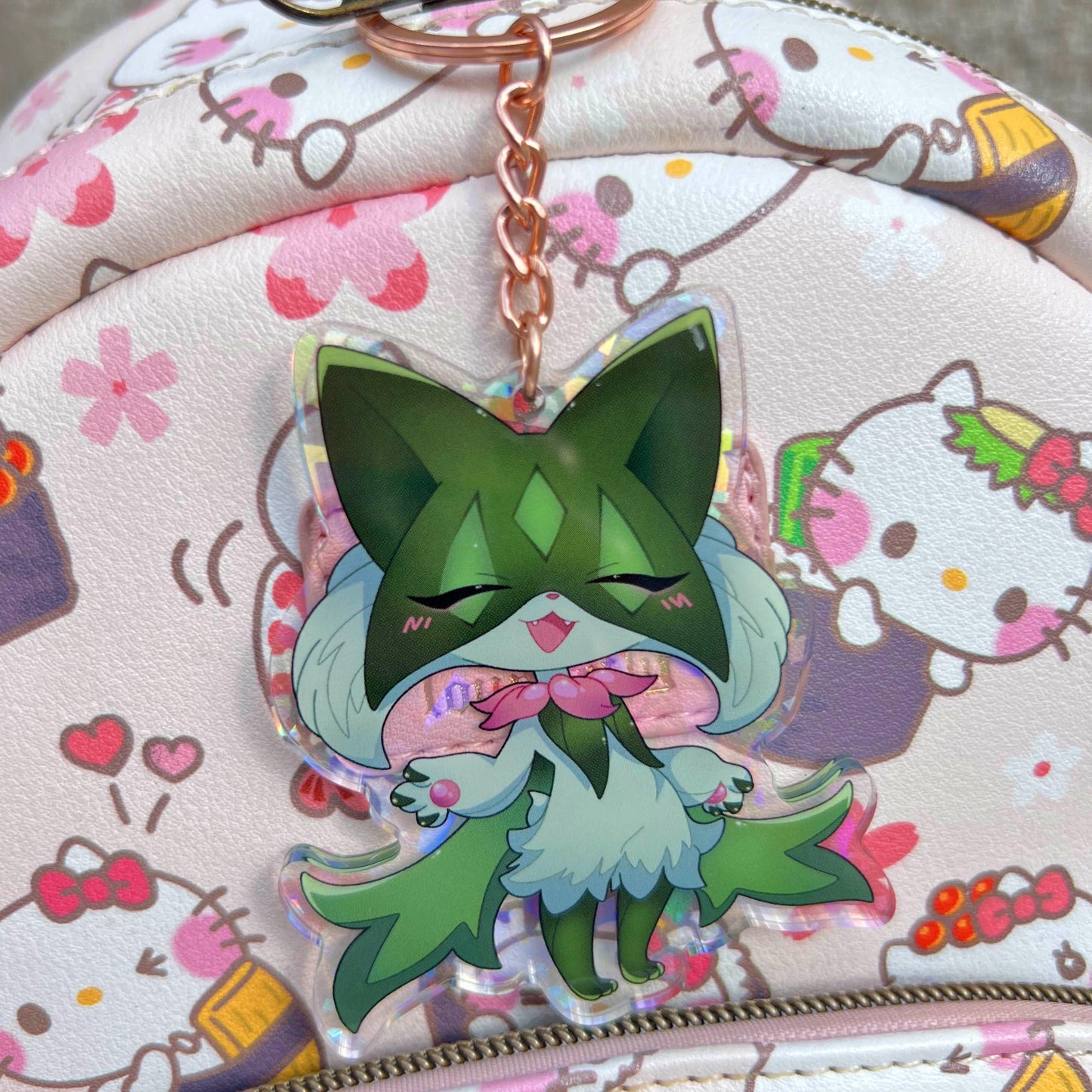 Meowscarada Holographic Keychain