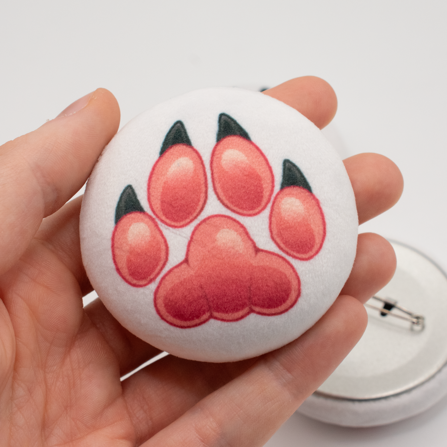 Paw Print Squishy Plush Button