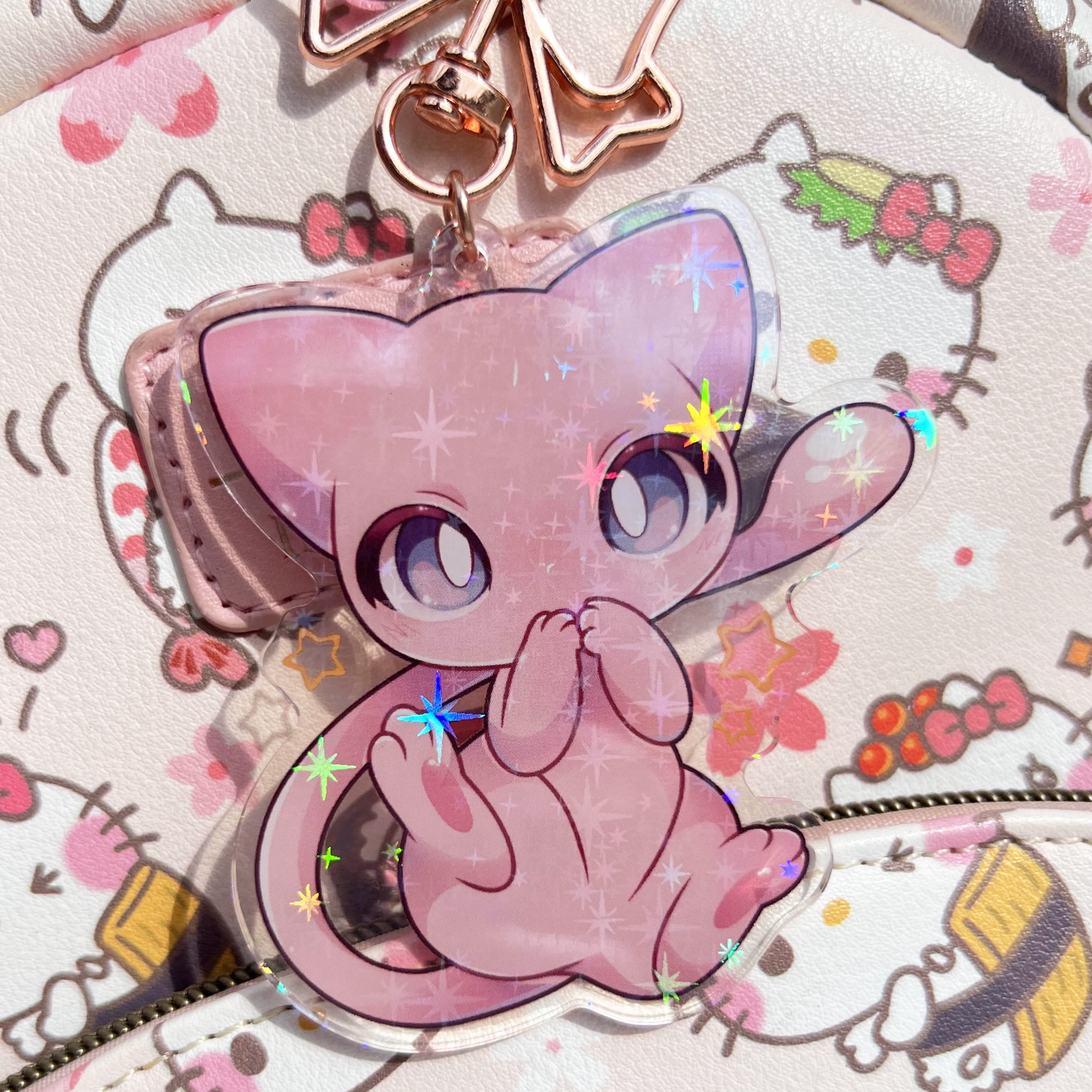 Mew Holographic Keychain