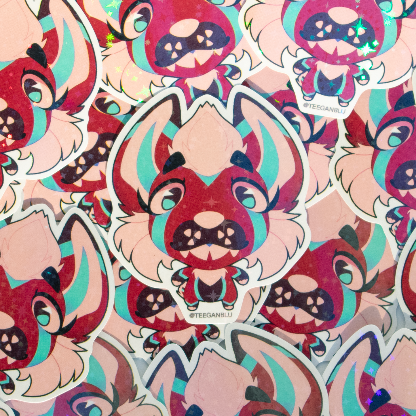 Akita Mold Spore Holographic Sticker