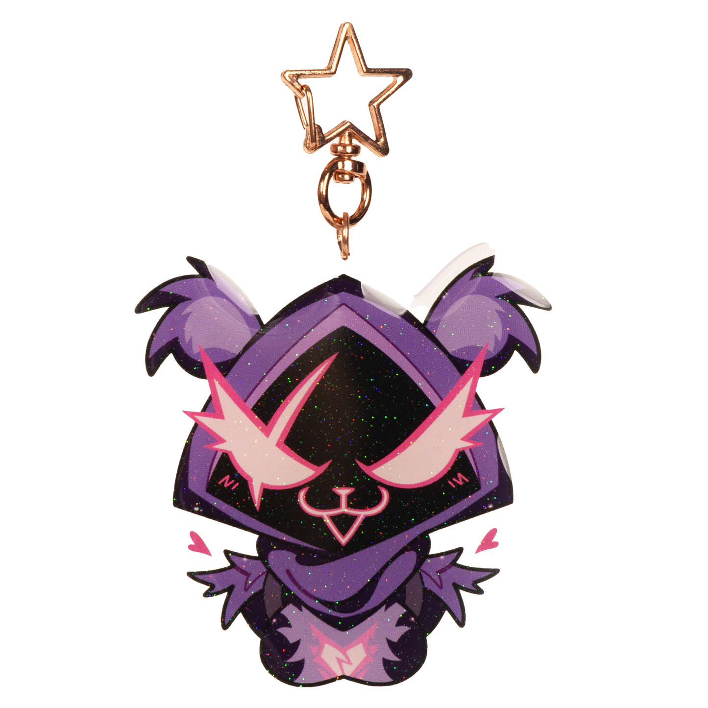 Raven Glitter Keychain