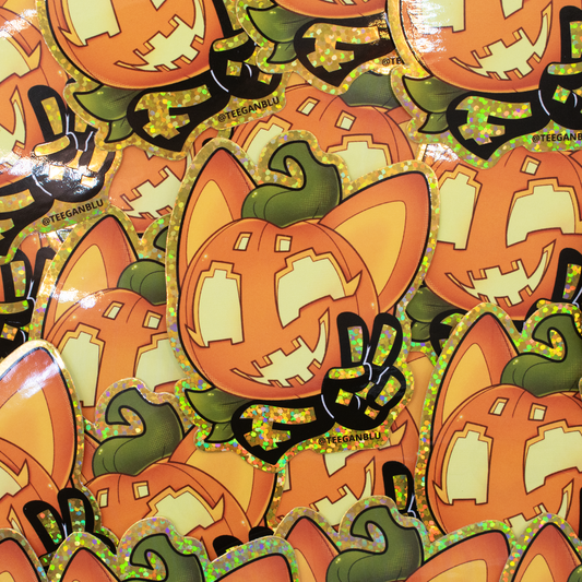 Pumpkin Spice Glitter Sticker