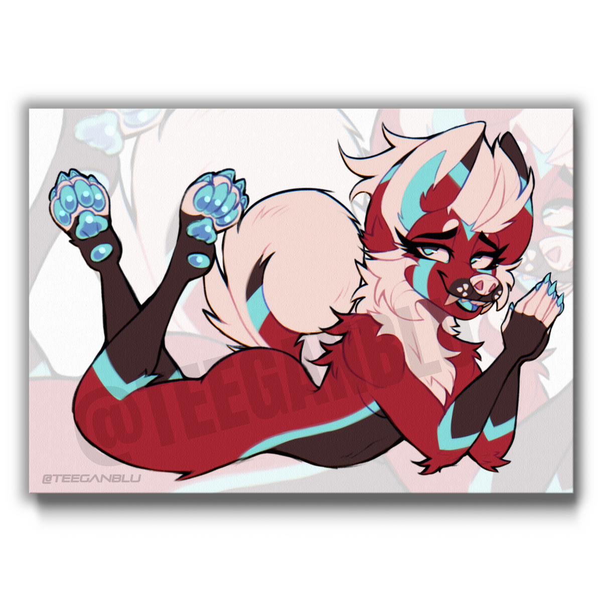 Akita Cuddle - Art Print