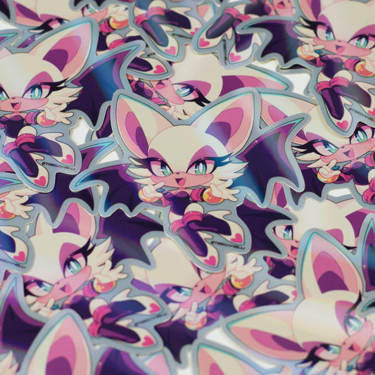 Rouge the Bat Rainbow Sticker