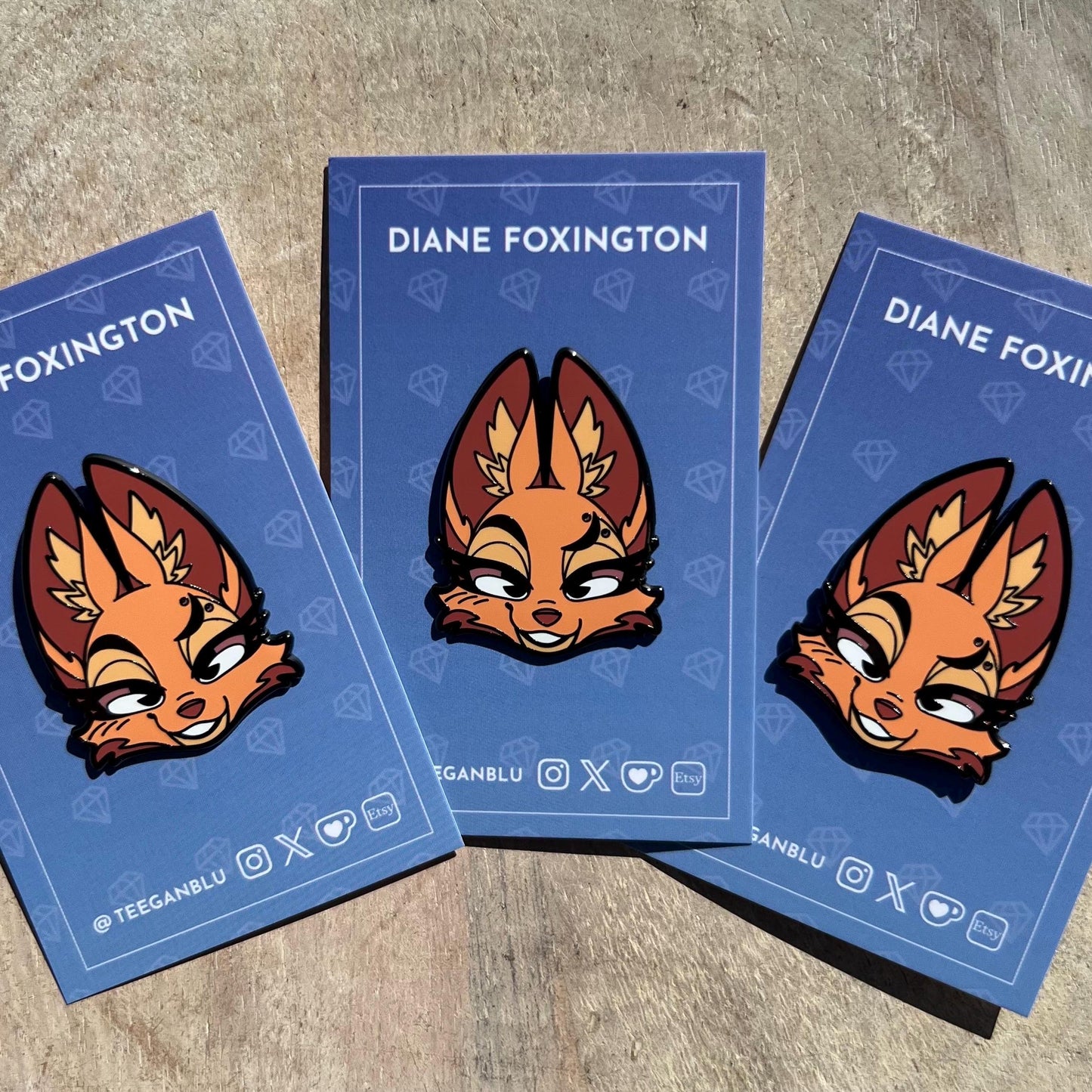 Diane Foxington Hard Enamel Pin