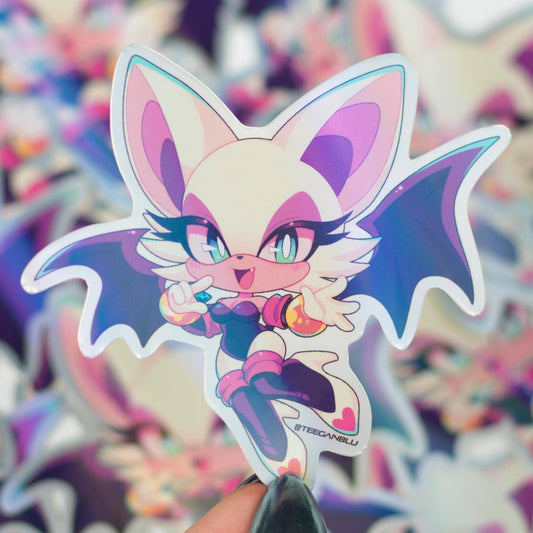 Rouge the Bat Rainbow Sticker