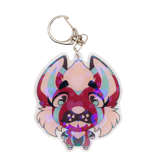 Akita Mold Spore Holographic Keychain