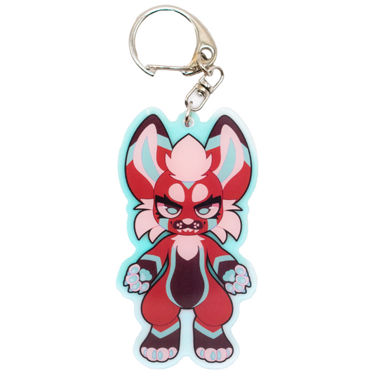 Akita Chibi Rainbow Keychain