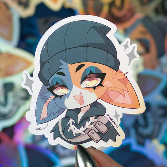 Meow Skulls Holographic Sticker