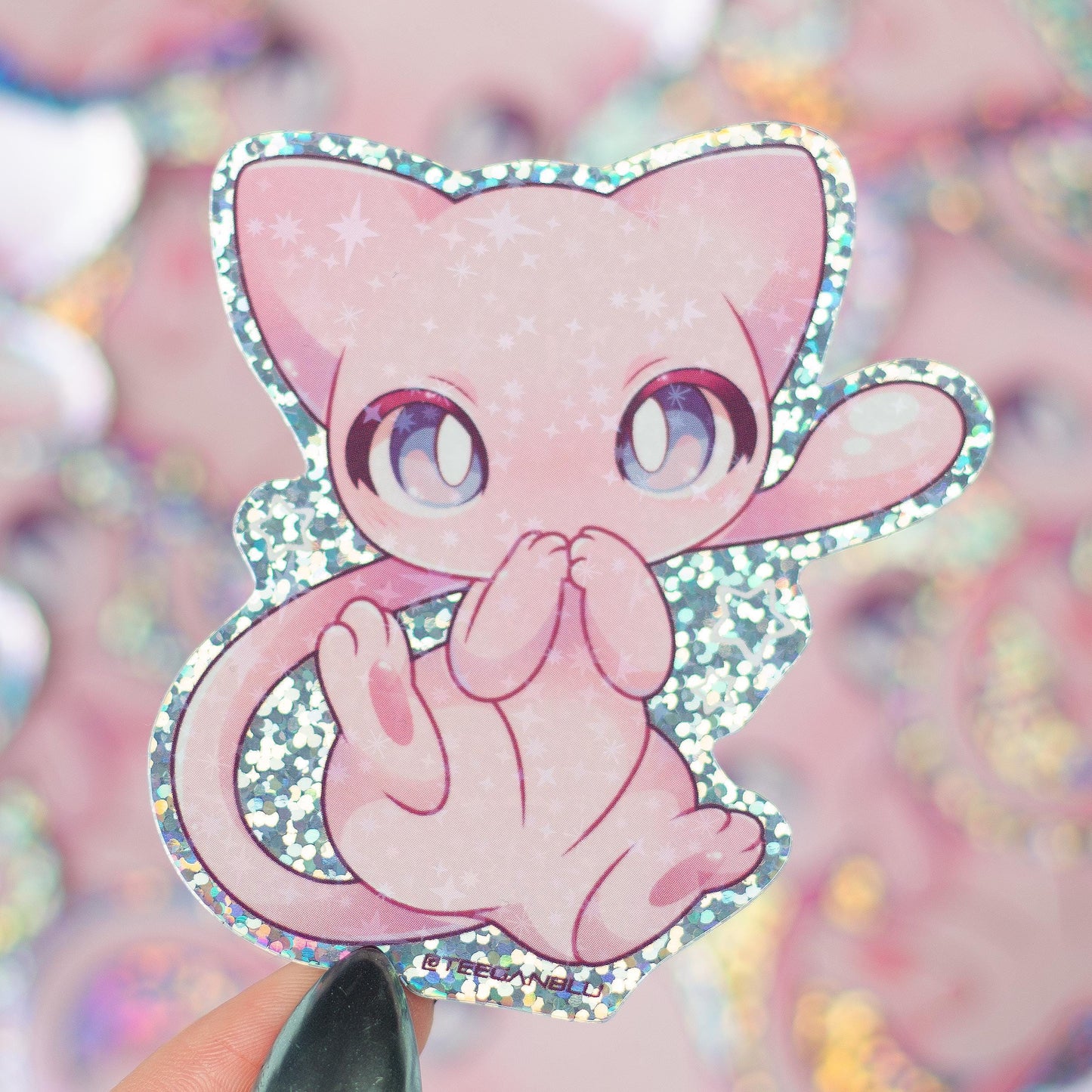 Mew Holographic Sticker