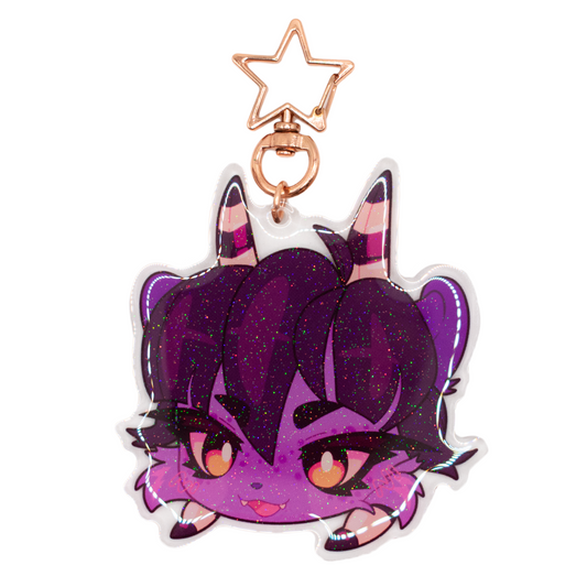 Mallie Chibi Glitter Keychain