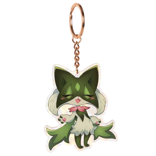 Meowscarada Holographic Keychain