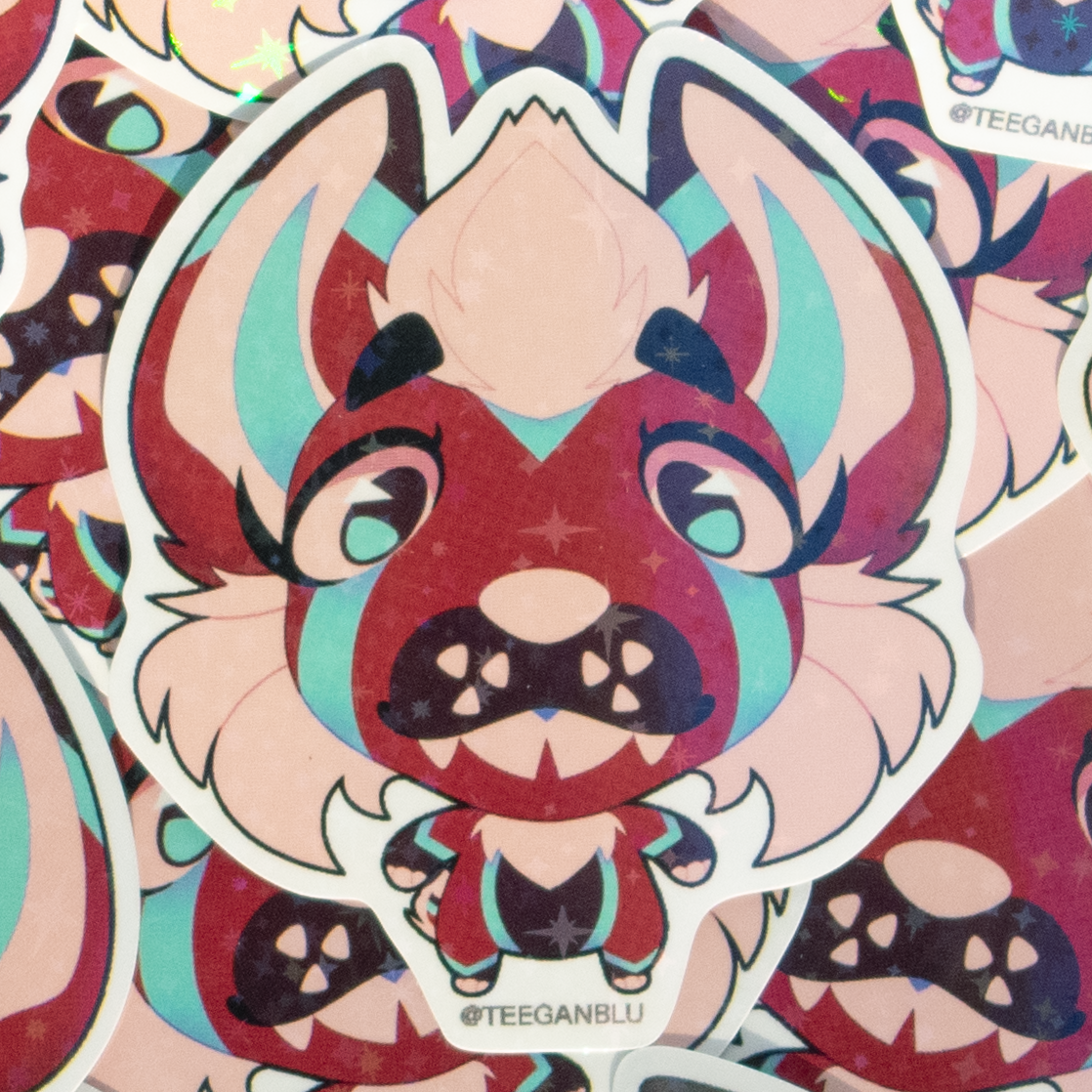 Akita Mold Spore Holographic Sticker