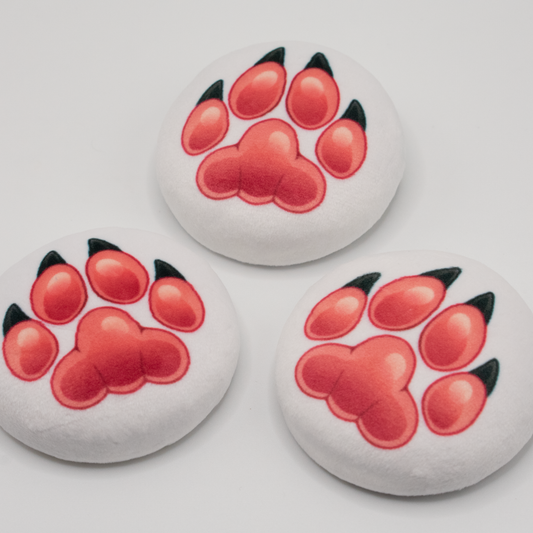 Paw Print Squishy Plush Button