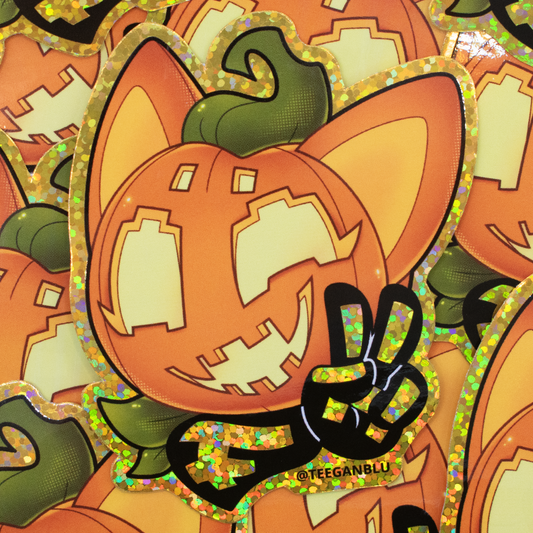 Pumpkin Spice Glitter Sticker