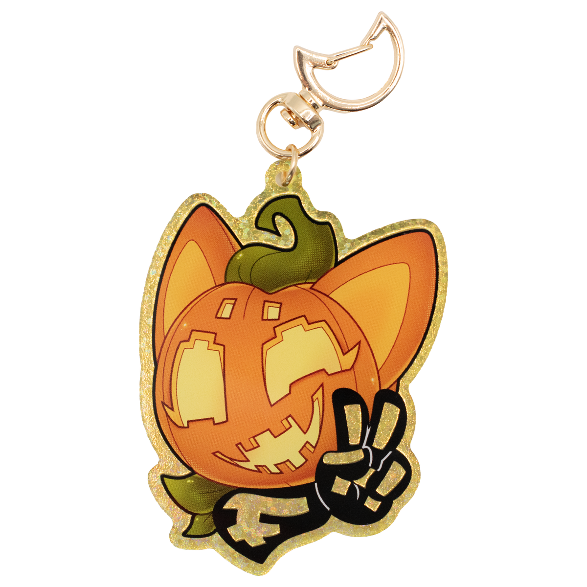Pumpkin Spice Glitter Keychain